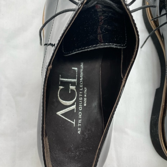 Attilio Giusti Leombruni (AGL) High-Shine Leather Oxford Derby 42 Made in Italy - Picture 5 of 9